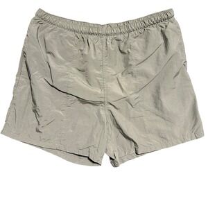 REI Co-op Shorts Mens XL Green Tan Nylon Blend Stretch Outdoor Hiking Swim Lined